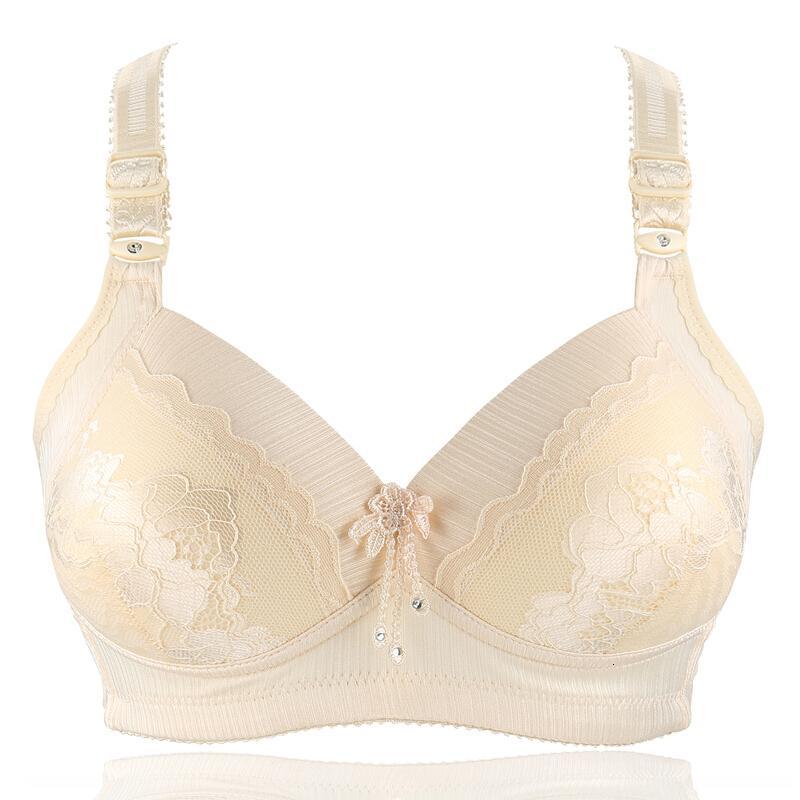 中老无钢圈文胸拢薄模杯大码性感妈妈内衣整型收副乳女胸罩