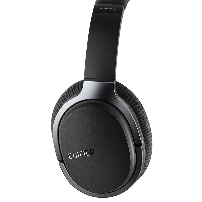 漫步者(EDIFIER) W860NB复合式主动降噪头戴蓝牙耳机 黑色
