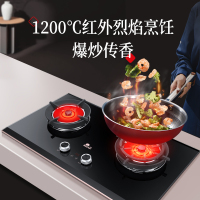 红日(RedSun)高端烟灶套装抽油烟机红外线定时燃气灶组合厨电套餐体感控制大吸力RTEU09+EM618B 液化气