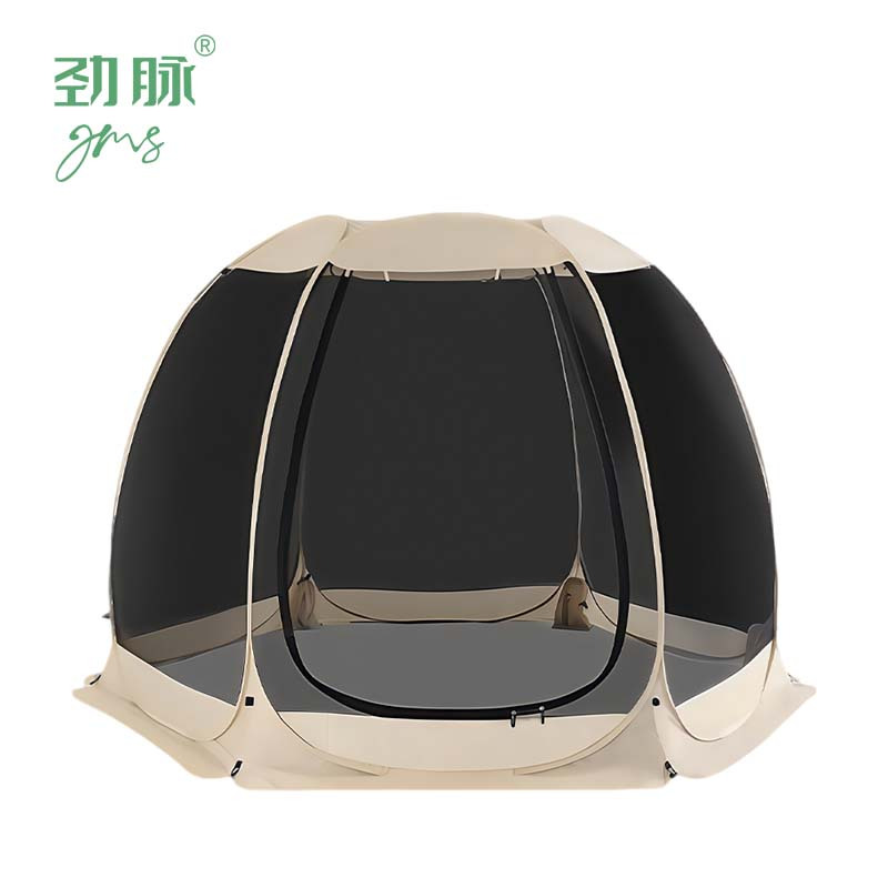 劲脉 八面全景网纱帐篷 400*400*210CM+3面遮阳布 顶高清大图