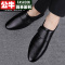 公牛四季男士皮鞋百搭英伦风懒人一脚蹬软底软皮中年爸爸休闲鞋日常套脚韩版圆头新郎结婚鞋豆豆鞋