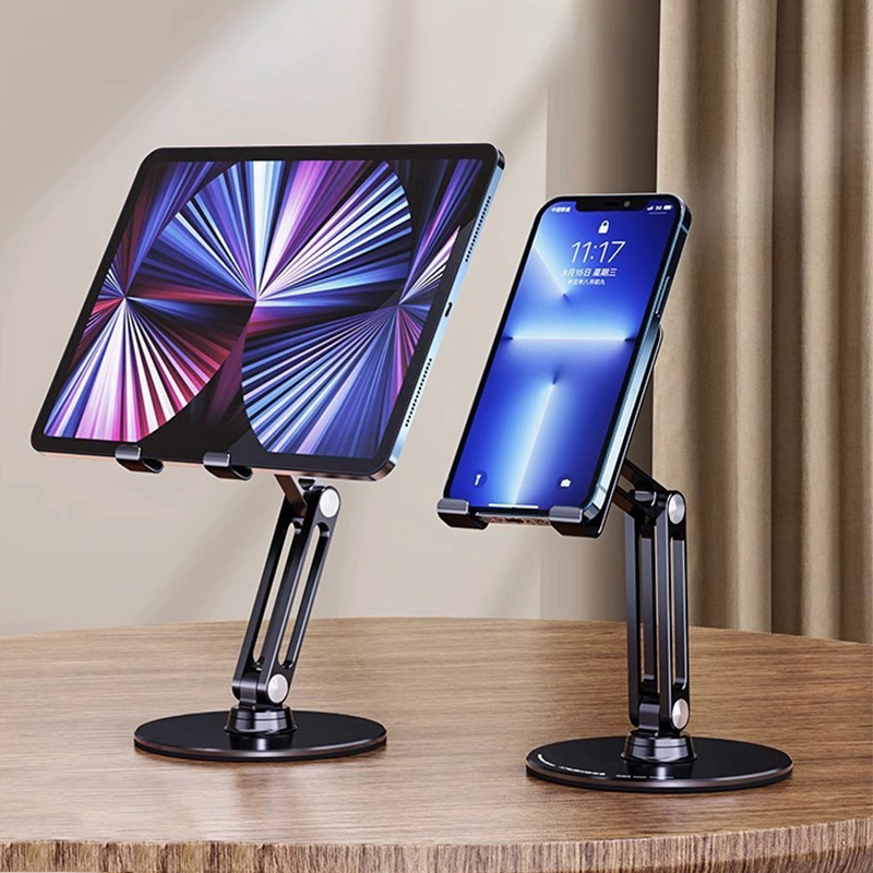 手机直播支架桌面追剧平板ipad通用铝合金支撑架金属360度调节pro便携架子多功能支撑架子1669XD