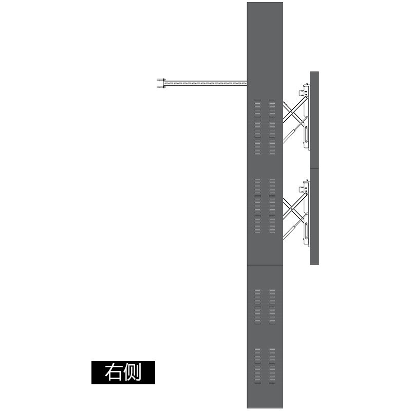 信特安XTP715电视配件65英寸2X2商用拼接屏落地机柜支架项目定制款