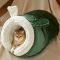 墨绿兔子 中号-7斤内宠物 猫窝冬季保暖猫床幼猫狗狗窝屋垫别墅封闭式宠物睡袋被子猫咪用品