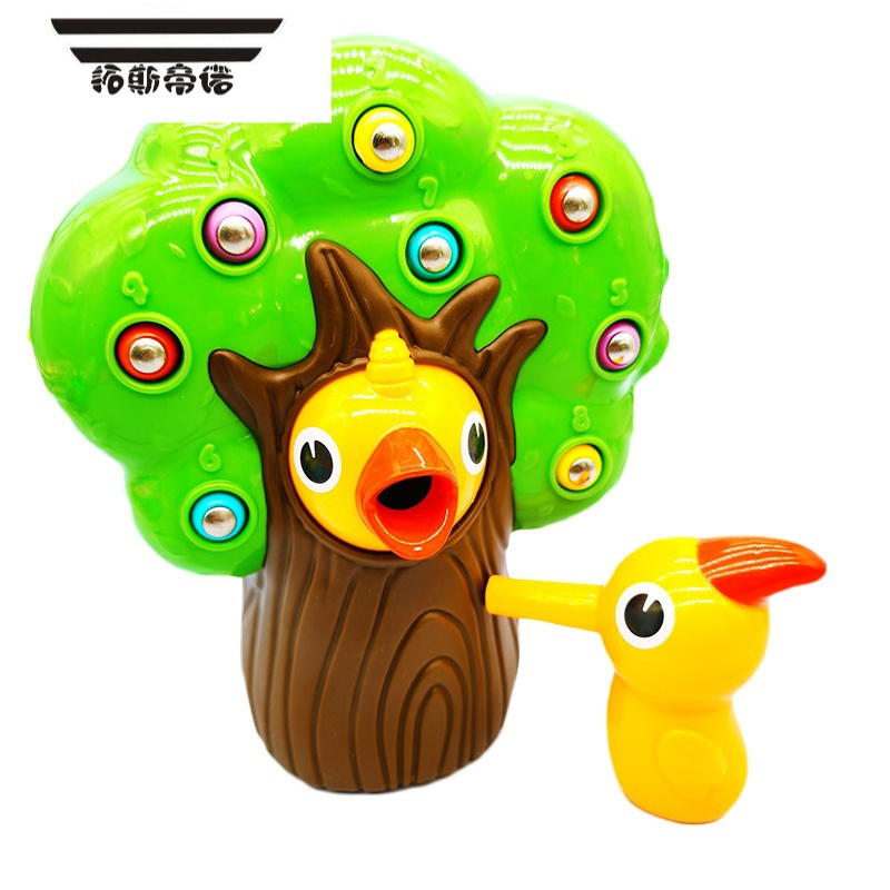 拓斯帝诺啄木鸟玩具捉虫喂小鸟鸡抓吃虫子男生1一2岁女孩宝宝钓鱼儿童