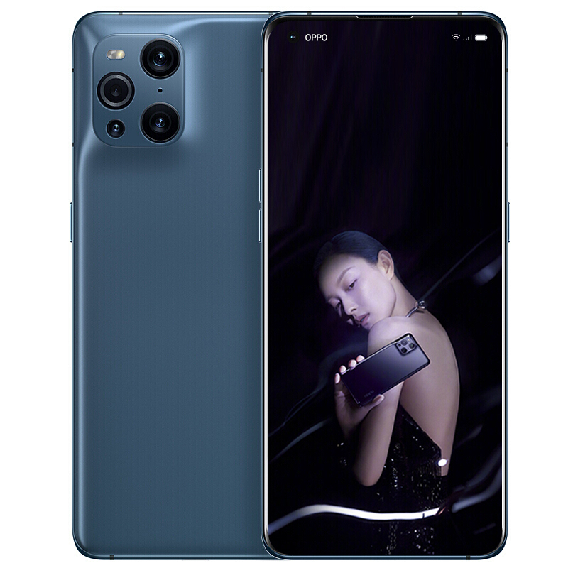 oppofindx3pro5g12gb256gb雾蓝骁龙888全链路10bit色彩引擎5000万臻彩