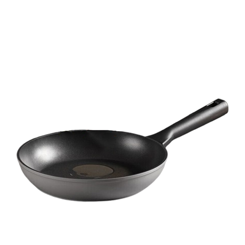 三禾炒锅30cm轻松翻炒持久不粘高温不挥发0涂层青灰LJ24K6