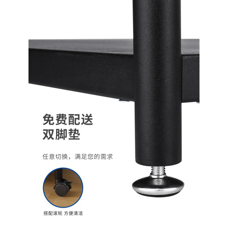 夹缝置物架不锈钢厨房落地多层放转角锅架家用墙角带轮移动收纳架收纳层架 三维工匠高清大图