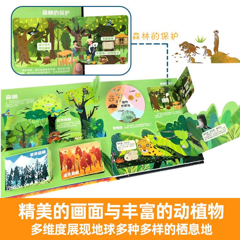 3d立体[我是小警察] [正版]呦呦童 我们的地球立体书 儿童3d立体书科普趣味启蒙认知翻翻书籍 地球揭秘之旅3-6-1高清大图