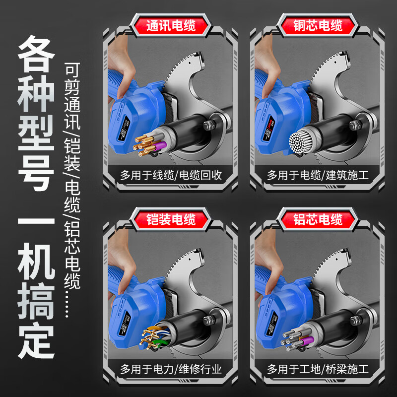 CIAA德国电动电缆剪刀剪线钳断线钳齿轮剪棘轮剪刀铠电缆铜铝线高清大图