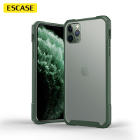ESCASE iphone11手机壳苹果X/XR/XS/XSMAX保护套111Pro、max全包气囊防摔透明磨砂黑硅胶