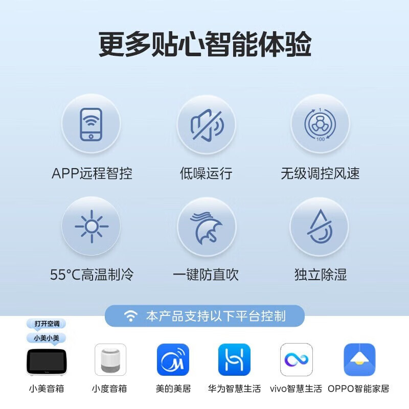 美的(Midea)空调风酷1.5匹p新一级能效壁挂式变频冷暖智能家用卧室客厅节能省电挂机KFR-35GW/N8XHC1Ⅱ高清大图