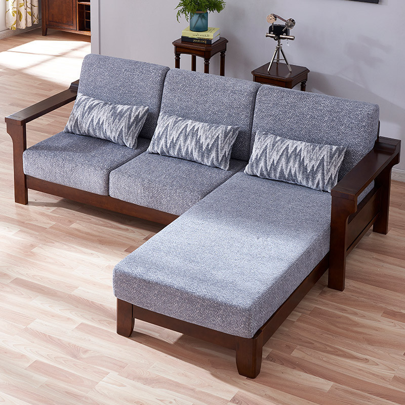 光明家具全实木沙发桦木转角沙发客厅贵妃位沙发转角沙发wx13802