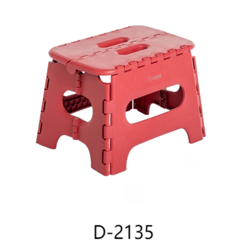 禧天龙(Citylong) D-2135折叠凳2个装(故宫红)家用懒人折叠凳子便携式免组装安装塑料矮凳高清大图