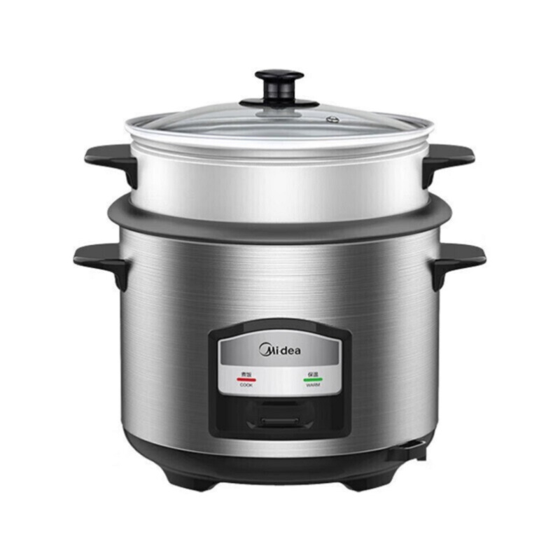 美的(Midea)电饭锅5.5L容量加高蒸屉金属机 身家用多用安全防干烧电饭煲 MG-AFG5570高清大图