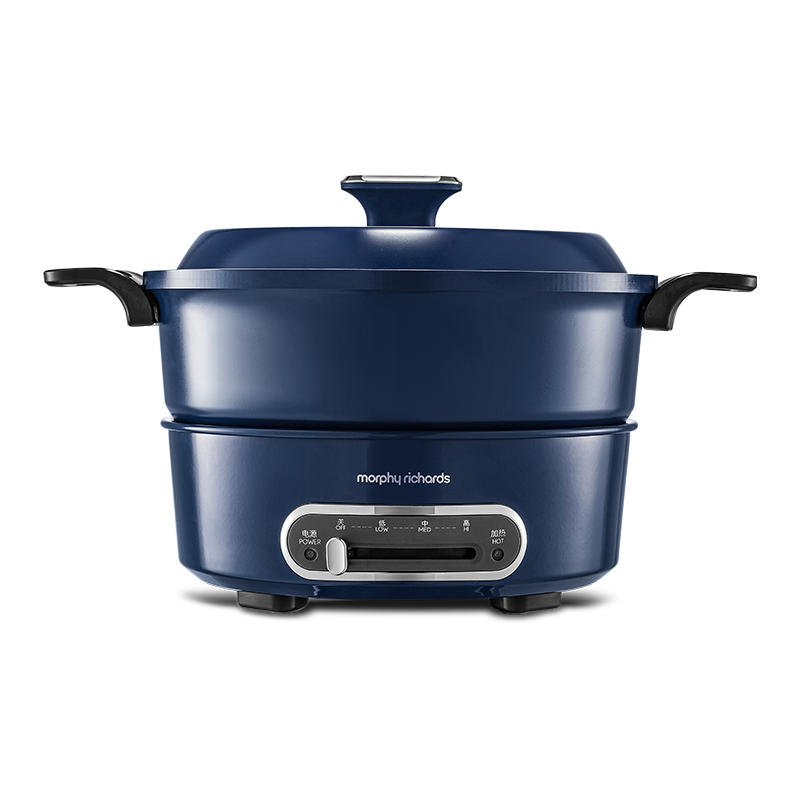 摩飞小电锅多功能锅料理锅电火锅家用分体式鸳鸯火锅烧烤肉蒸煮炒煎电