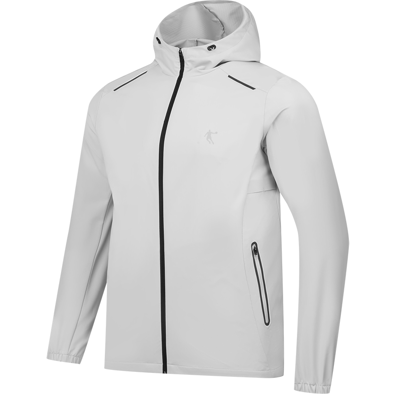 乔丹 男款梭织风衣运动风衣速干外套 KFD33251142S 浅泥灰高清大图