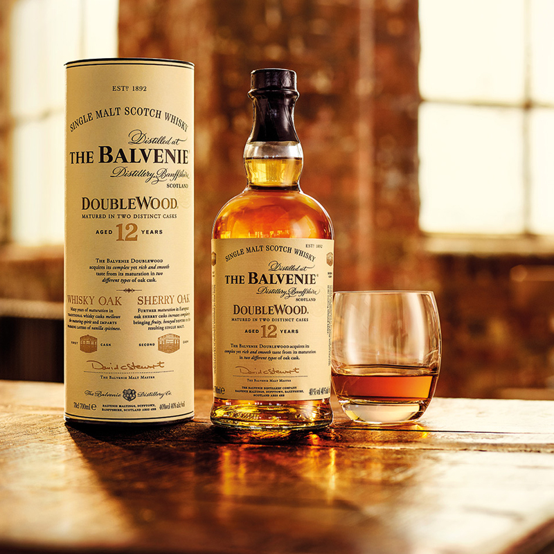 酒庄直通洋酒苏格兰百富thebalvenie12年双桶陈酿单一纯麦威士忌700ml