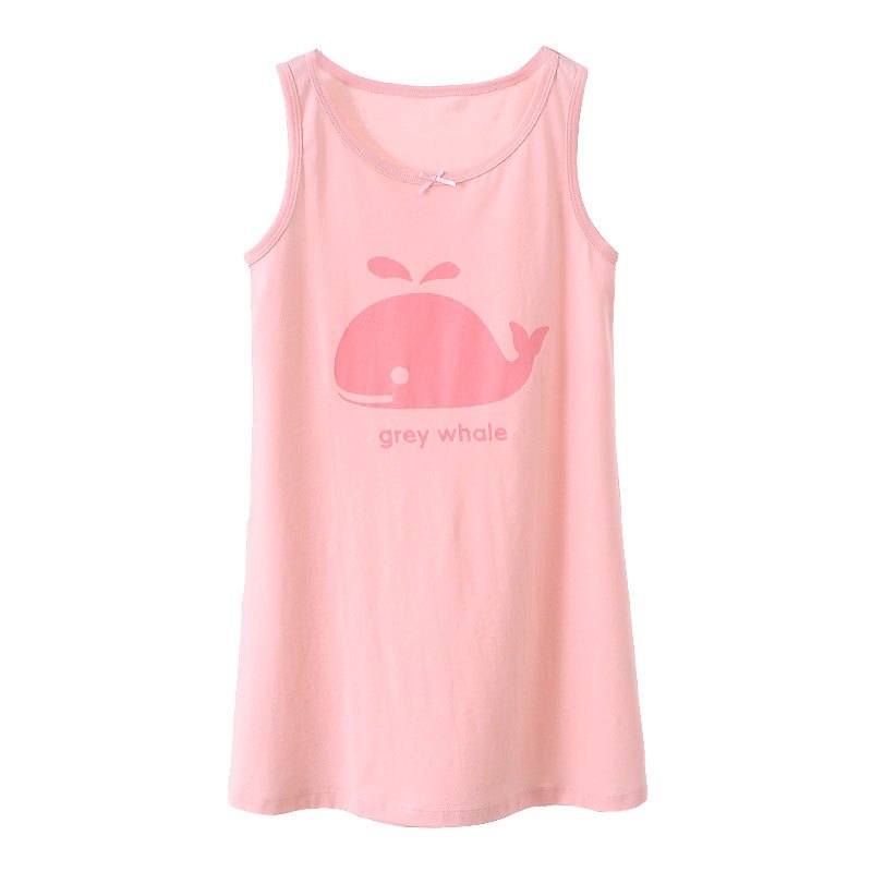 KIDS MAM&DAD夏季女童睡裙中大童家居服空调服女孩吊带背心睡衣居家外穿背心裙子