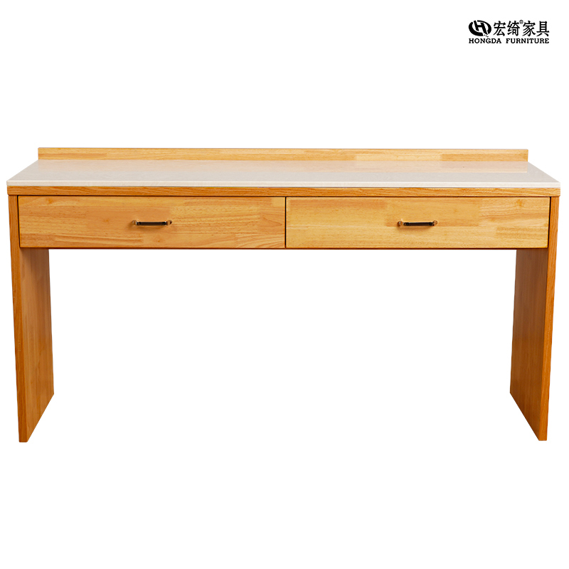 宏绮家具 书桌 大理石书桌 原木色 1500*420*750
