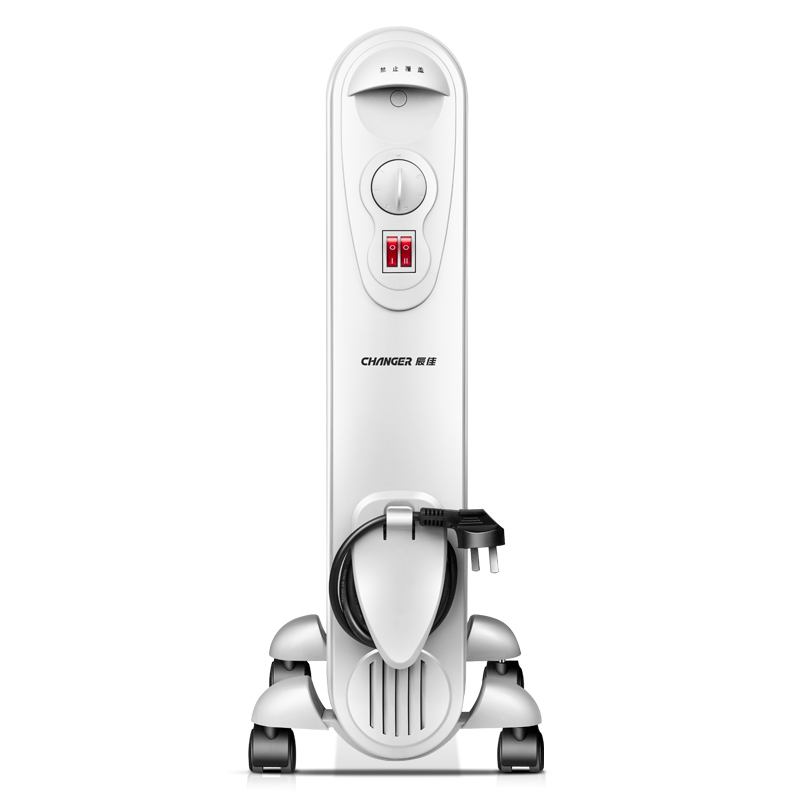 辰佳 (Changer)CR404-11-2000W 电热油汀取暖器家用电暖器家用办公室电暖气无光 灰白色
