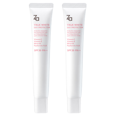 姬芮(Za)隔离霜防晒遮瑕三合一持妆前打底乳提亮肤色油皮素颜 白色第五代SPF34 PA++ 两支装