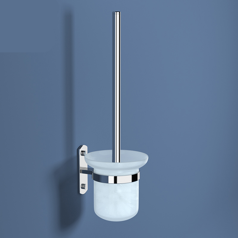 免打孔不锈钢马桶刷架卫生间置物架壁挂厕所闪电客马桶刷架磨砂马桶刷