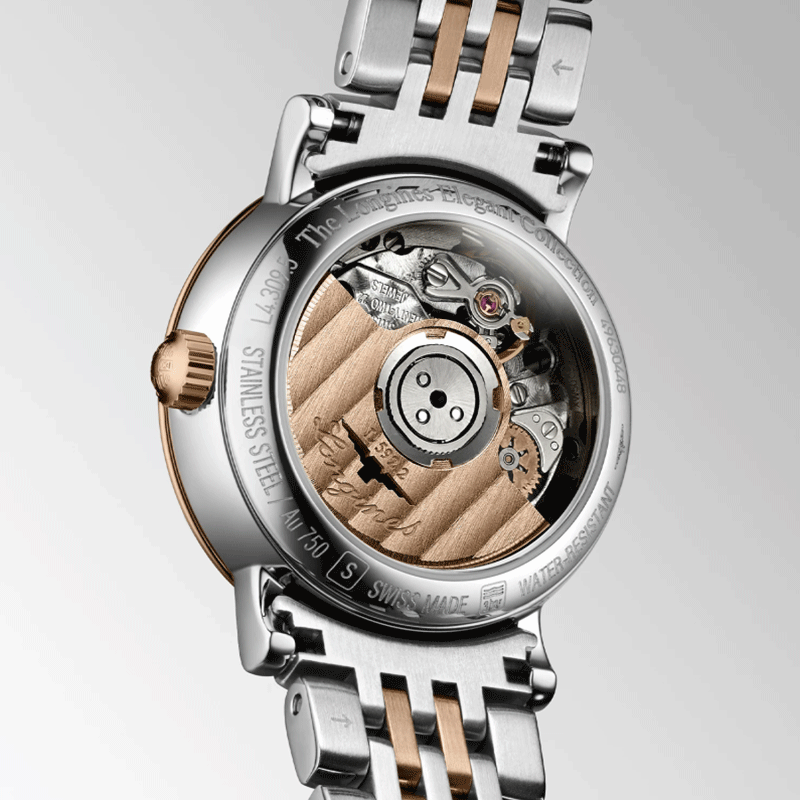 浪琴longines 女表elegant 博雅系列 珍珠母钻石表盘不锈钢表带自动