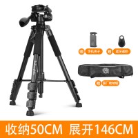 Q111便携相机摄影摄像三角架自拍照抖音快手vlog视频直播手机座通用微单反三脚架云台套装真智力手机座 真智力