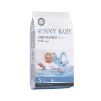 SunnyBaby自营芯柔亲肤干爽纸尿裤S码(4-8kg)6片试用装透气轻薄新生儿婴儿纸尿裤