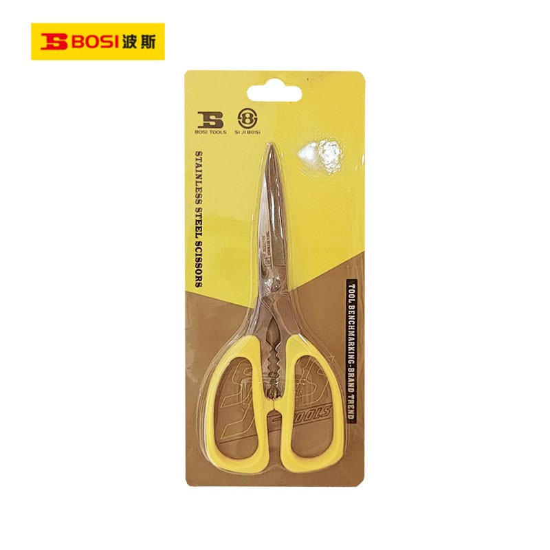 波斯(BOSI)不锈钢剪刀(195mm)把高清大图