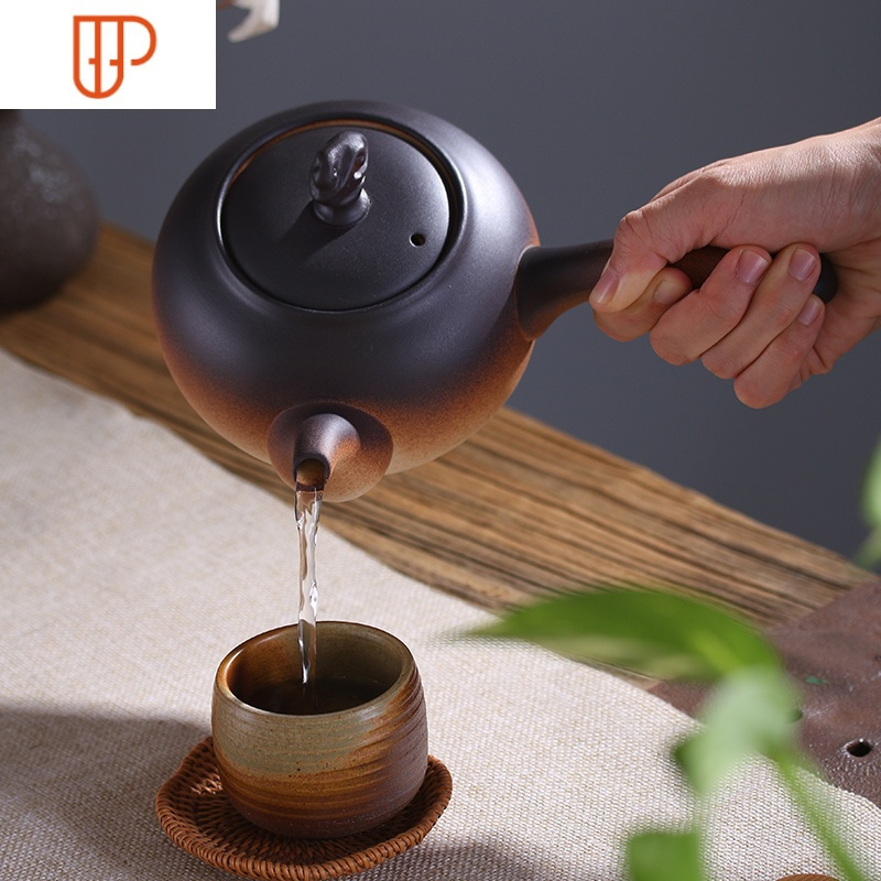 潮州原矿土壶茶炉煮茶烧水陶壶旅行茶具陶瓷陶泥侧把壶电陶炉炭炉泡茶 国泰家和 623-800毫升