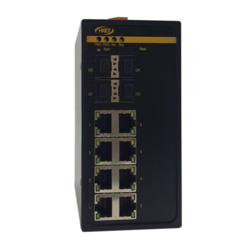 华科亿通HKET 8+2G端口二层网管型卡轨式交换机 HKET 3000-2S6TSC40