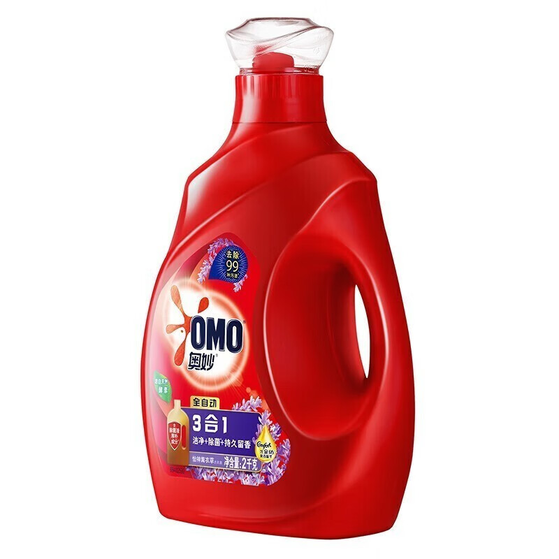 奥妙(OMO)洗衣液 全自动金纺2KG 4斤 薰衣草香型 去渍除菌 持久留香高清大图
