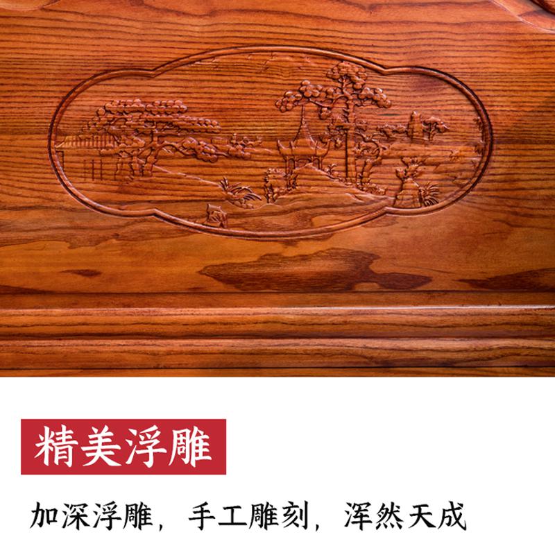 实木中式罗汉床仿古古典禅意家具榆木床榻家用小户型客厅沙发组合