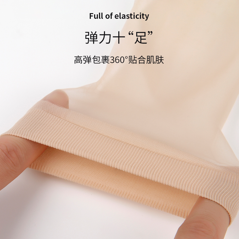 浪莎丝袜女短袜春夏薄款隐形肉色中筒袜耐磨短款防勾丝水晶丝夏防高清大图