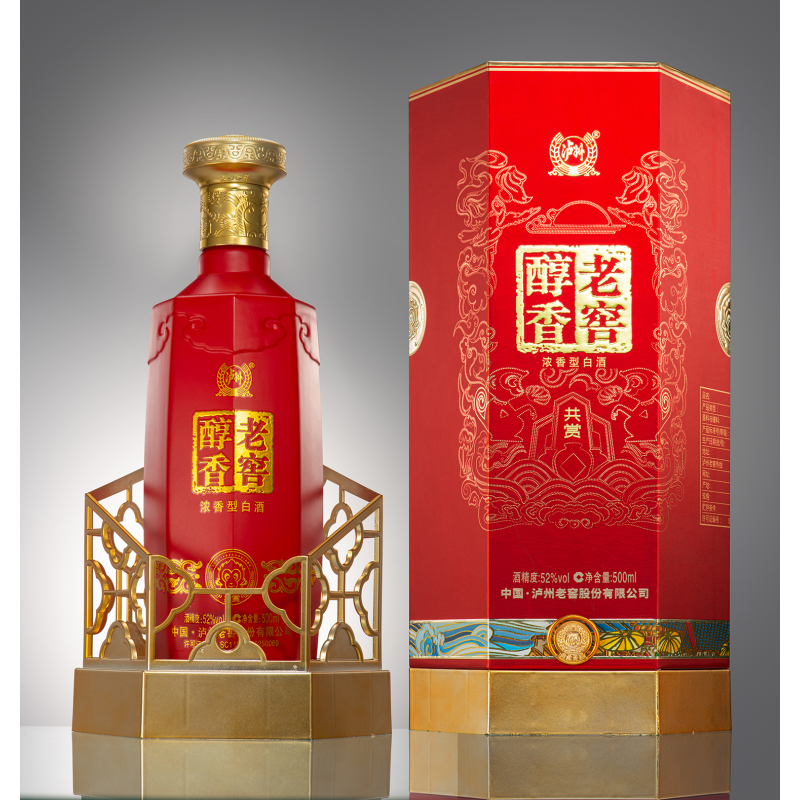 [六瓶装]泸州老窖股份 老窖醇香共赏酒 52度500ml 浓香型白酒 高端