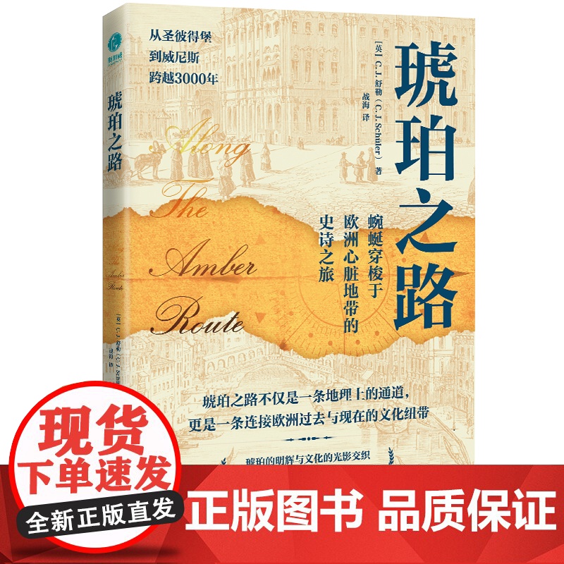 琥珀之路欧洲心脏地带的史诗之旅历史世界史舒勒著文化纽带圣彼得堡威尼斯维也纳音乐要塞城堡战争全球化艺术广东人民出版社书籍高清大图