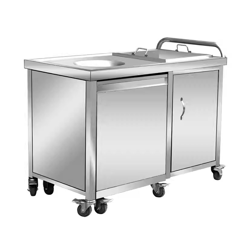 山利奥 双孔收餐柜车 1500*700*800mm/台高清大图