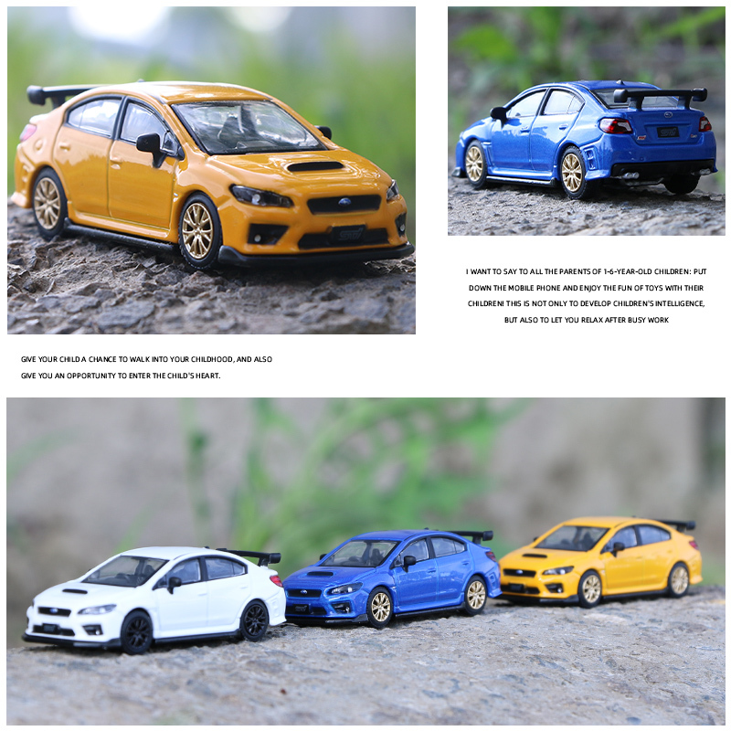 jkm斯巴鲁wrxsti164合金车模男孩玩具收藏摆件金属仿真汽车模型