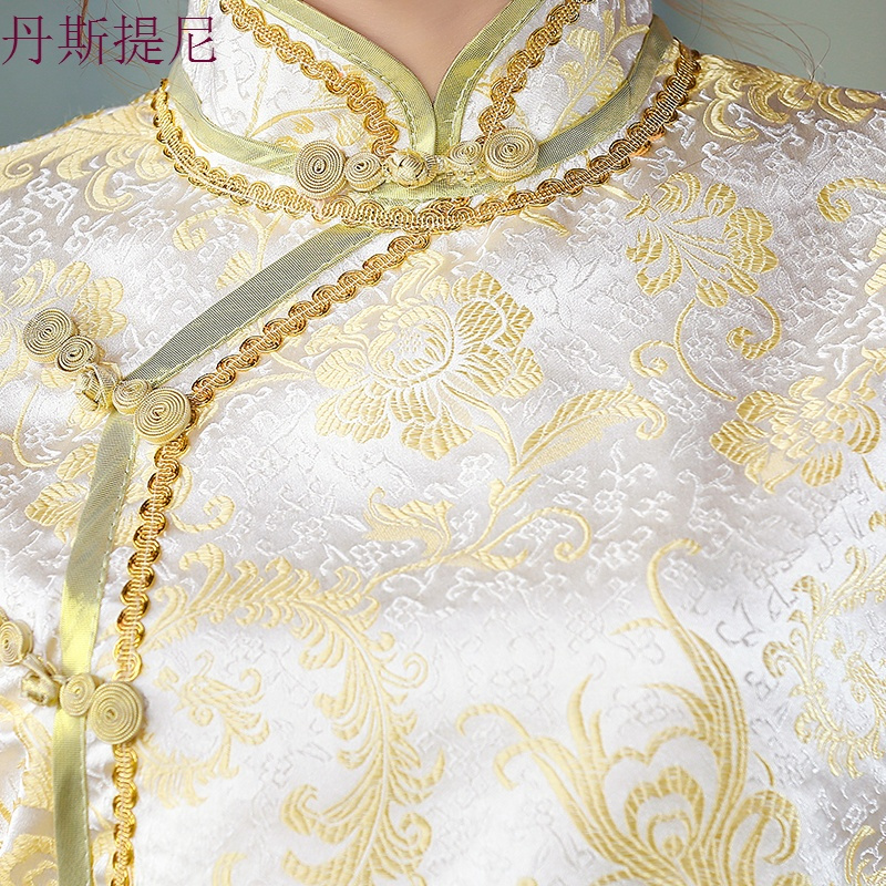 中式伴娘礼服女中国风复古姐妹团晚宴秀禾敬酒服古装演出服拍照
