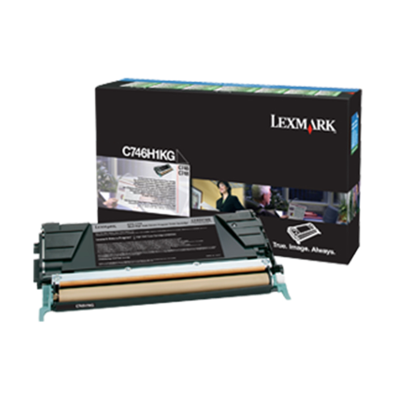 [精选]利盟Lexmark C746/C748彩色激光打印机一体机复印机高容量黑色墨粉碳粉C746H1KG