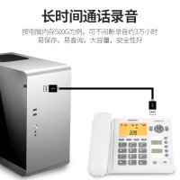 飞利浦(PHILIPS)录音电话机 固定座机 办公家用 留言答录 连接电脑软件 远距离免提CORD285(白色)