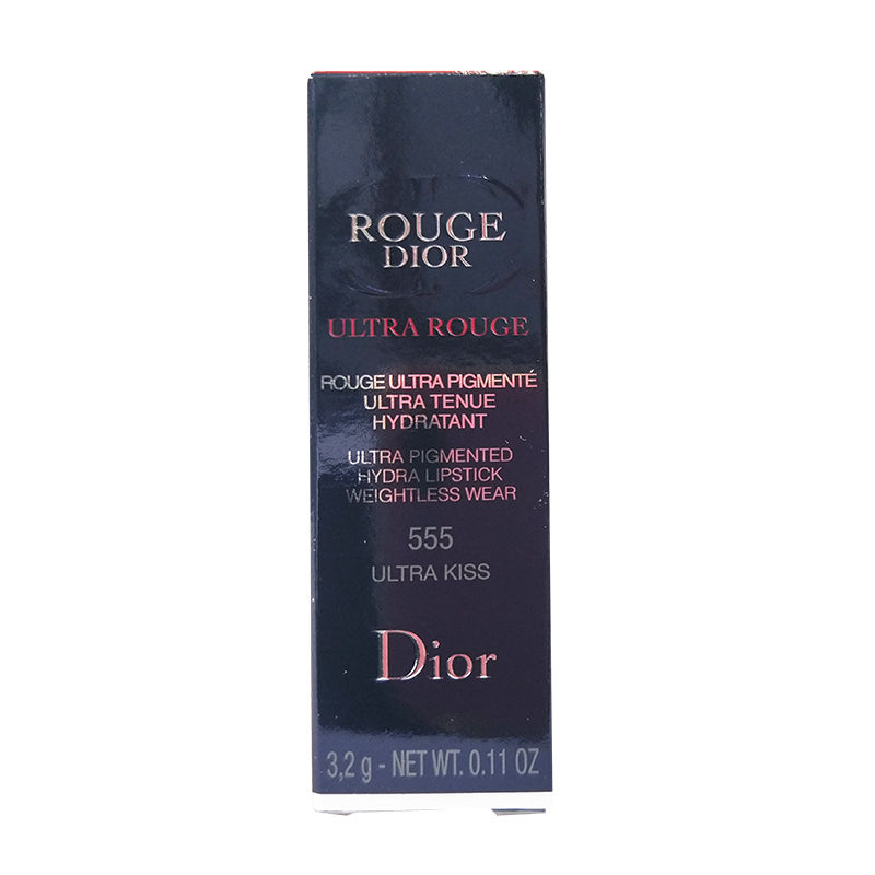 迪奥(Dior)烈艳蓝金挚红唇膏 3.2g 555#珊瑚色 限量红管口红唇膏