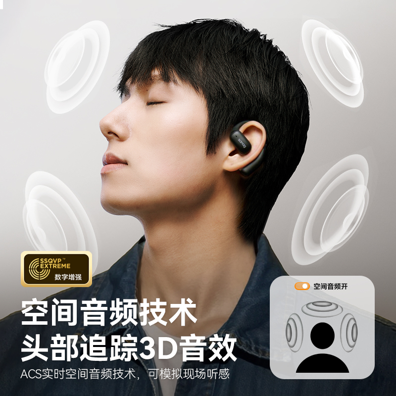 sanag塞那Z77蓝牙耳机挂耳式不入耳骨传导开放式无线运动2023新款高清大图