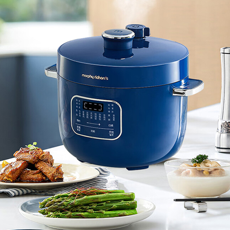 摩飞电压力锅2.5L迷你珐琅釉釜煲电高压锅轻奢蓝MR8701高清大图