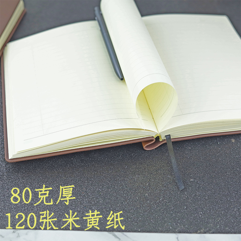 得力deli22259绑带笔记本加厚记事本商务皮面本子创意绑带文具简约工作日记本16K大本子学生办公笔记可定制高清大图