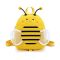 新款可爱小蜜蜂防走失儿童双肩包男孩卡通背包宝宝幼儿园女孩书包 柠檬黄蜜蜂