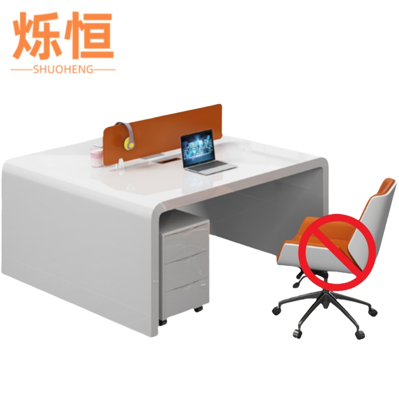 烁恒 办公桌 双人位含柜 套高清大图