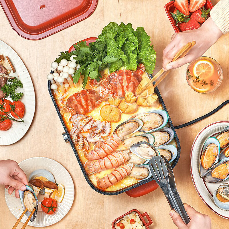 摩飞电器多功能料理锅MF-202B -白色高清大图